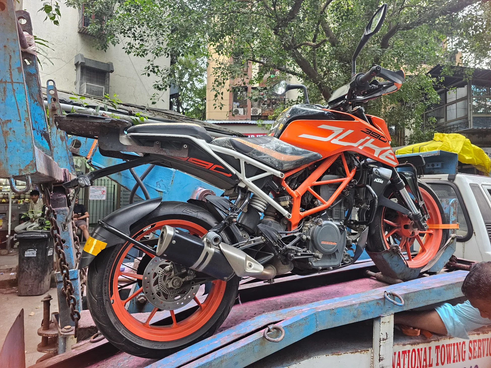 Motorcycle towing equipment